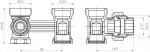 NOVASERVIS - Radiatorový uzavírací ventil dvojitý rohový 3/4" RA351/25