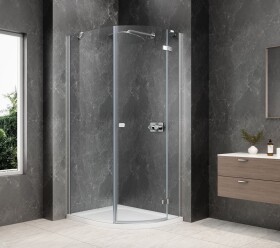 POLYSAN - GLOBE CHROME čtvrtkruhový sprchový kout 800x1000, čiré sklo, pravé GB2810RC
