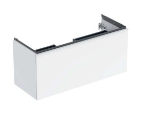 GEBERIT - Acanto Umyvadlová skříňka, 118x54x48 cm, 2 zásuvky, lesklá bílá 503.006.01.1
