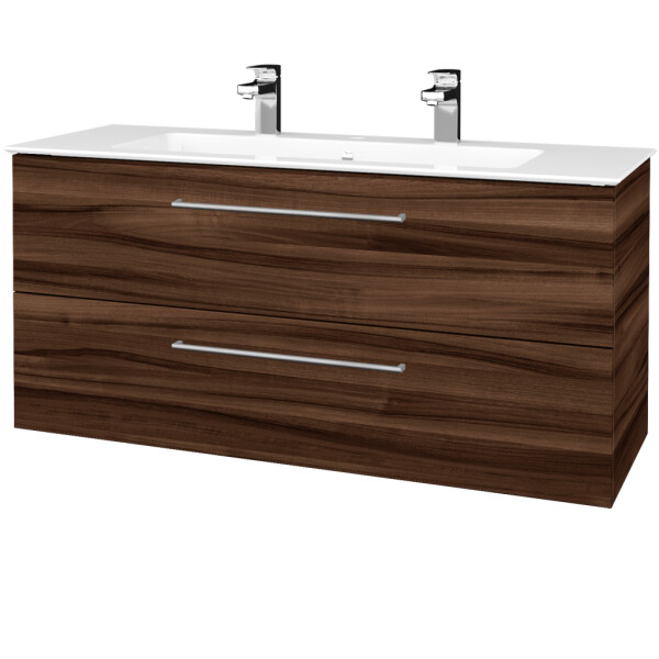 Dřevojas - Umyvadlová skříňka GIO SZZ2 120 - D06 Ořech / Úchytka T04 / D06 Ořech 406998E