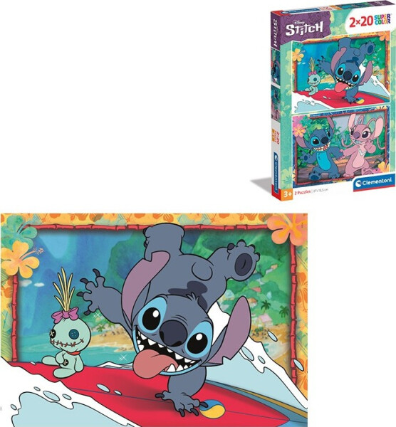 Puzzle 2x20 dílků Disney Stitch - Clementoni