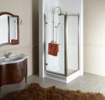 GELCO - ANTIQUE sprchové dveře otočné, 900, levé, ČIRÉ sklo, bronz GQ1290LC