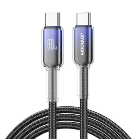 Joyroom S-A42 Crystal-Clear Series Nabíjecí kabel USB-C (M) - USB-C (M) 60W 1.2m černá (6956116728069)