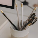 Eulenschnitt Sada tužek Heart Cream – set 4 ks, béžová barva, dřevo