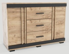 Komoda L11 Velikosti: 120 cm, Horní / dolní lišta: Craft zlatý, Úchytové lišty: Craft zlatý