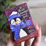The English Soap Company Vánoční mýdlo Christmas Penguin - 100 g, modrá barva