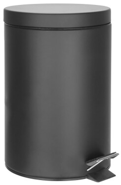 AQUALINE - SIMPLE LINE odpadkový koš kulatý 12l, černá mat 26112