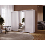 Šatní skříň Silver Barva korpusu: Antracit, Rozměry: 255 cm, Dveře: Zrcadlo