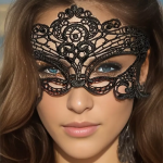 Dovoz Škraboška královna černá krajka