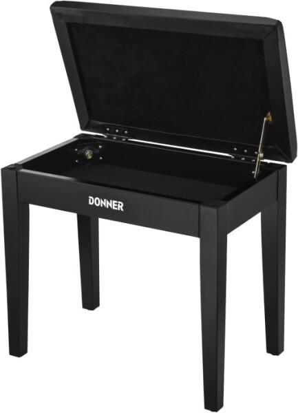 Donner Piano Bench With Storage - Black