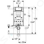 GEBERIT - Kombifix Předstěnová instalace pro závěsné WC, výška 1,08 m 110.300.00.5