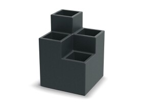 Květináč CUBLA STEPA QUATRO tmavě šedá 58cm