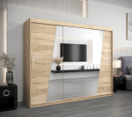 Šatní skříň Abi R0 Barva korpusu: Bílá, Rozměry: 120 cm, Dveře: Černá