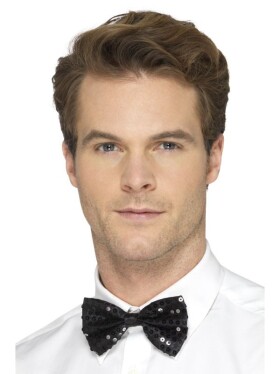 Smiffys Motýlek s flitry černý