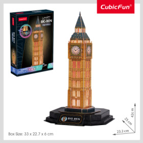 Puzzle 3D s LED Noční edice: Big Ben 32 dílků