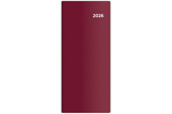 Diář měsíční kapesní 2026 - Torino bordó