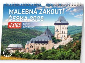 NOTIQUE Stolní kalendář Malebná zákoutí Česka 2025 s extra velkým kalendáriem, 30 x 21 cm