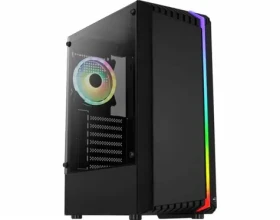 Aerocool Bionic v2 černá / ATX / 2x USB-A 3.0 / 1x USB-A 2.0 / 1x 120mm RGB / bez zdroje / průhledná bočnice (ACCM-PV34113.11)