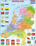 Puzzle Mapa Nizozemí - politická 48 dílků - Larsen