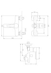 INVENA - Vanová baterie GLAMOUR TREND chrom BW-02-001-V