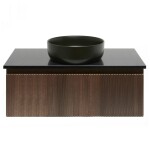 Koupelnová skříňka s žulovou deskou SAT Evolution 98x30x44,8 cm ořech mat SATEVO100NAZ SATEVO100NAZ