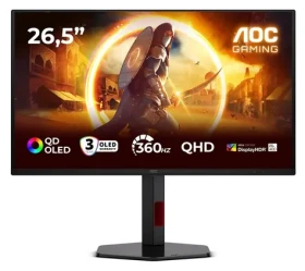 26,5" AOC Agon Q27G4SDR černá / Herní monitor / QD-OLED / QHD 2560×1440 / 360 Hz / 0,03 ms / HDMI 2.1 + DP 1.4 (Q27G4SDR)