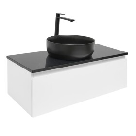 Koupelnová skříňka s krycí deskou SAT B-WAY 99x30x45 cm bílá lesk BWAY100WZUB BWAY100WZUB