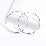 Stříbrné náušnice kruhy - průměr 30 mm, stříbro 925/1000, Stříbrná 3 cm