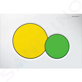 GEBERIT - Sigma01 Ovládací tlačítko splachování, bílá/žlutá/zelená 115.770.LA.5