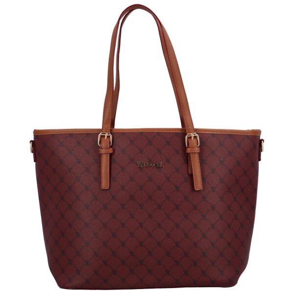 Trendová dámská koženková kabelka přes rameno Laila, vínová