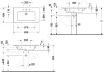 DURAVIT - ME by Starck Nábytkové umyvadlo 830x490 mm, 1 otvor pro baterii, matná bílá 2336833200