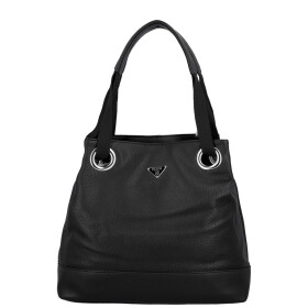 Trendy dámská koženková kabelka na rameno Paula, černá