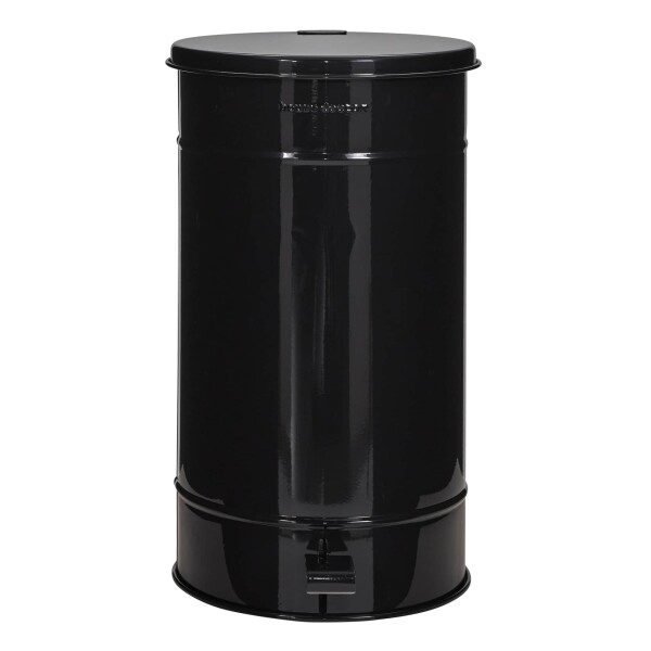 House Doctor Plechový odpadkový koš Sono Black 24 l, černá barva, kov