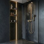 REA - Sprchová baterie Lungo Stripe BRUSH GOLD REA-B9490