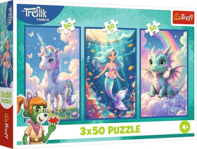 Puzzle Treflíci: Barevný svět 3x50 dílků