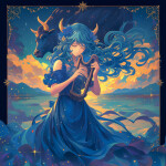 Nástěnný kalendář poznámkový 2027 Notique Anime Zodiac, 30 x 30 cm