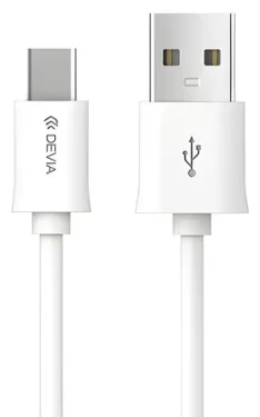 Devia Smart Series bílá / Kabel / USB-A - USB-C / 1 m (6952897993405)
