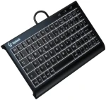 Keysonic KSK-3011ELC černá / Mini klávesnice / USB / QWERTZ DE / Integrovaný numpad / Podsvícení LED (60964)