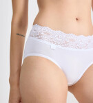 SLOGGI ROMANCE – Midi kalhotky z bavlny Supima® s krajkou Sloggi WHITE 38