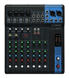 Yamaha MG10 černá / Mixážní pult / 10 kanálů / Phantom power 48V / 24 bit / 192 kHz (CMG10YEM)