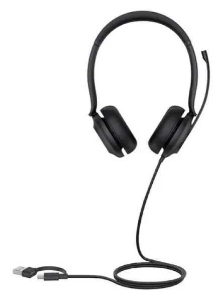Yealink UH35 Dual (UC) černá / Stereo náhlavní souprava / mikrofon / USB-A a USB-C / pro IP telefony (UH35 Dual UC USB-C/A)
