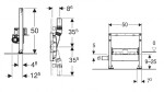 GEBERIT - Duofix Předstěnová instalace pro sprchu, výška 50 cm, s odtokem ve stěně, pro výšku mazaniny u vtoku 90-200 mm 111.591.00.2