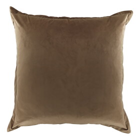 Chic Antique Sametový povlak na polštář na zem Aix Cognac 80 × 80 cm, hnědá barva, textil