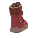 Dívčí zimní barefoot boty ZERU TEX WINTER Bordaux, Froddo, G3160240-5, červená - 25