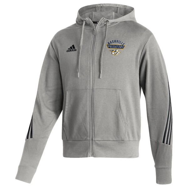 Pánská mikina Nashville Predators NHL adidas 2021 22 Authentic Apparel Full-Zip Hoodie Velikost: S