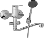 JB Sanitary Nástěnná umyvadlová a sprchová baterie FINERY, rozteč 100 mm, s příslušenstvím, ramínko 300 mm F10 31 41