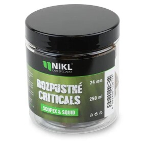 Nikl Rozpustné Criticals boilie Scopex & Squid 250ml - 14mm,Nikl Rozpustné Criticals boilie Scopex & Squid 250ml - 14mm
