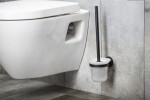 AQUALINE - SAMBA WC štětka závěsná, mléčné sklo, černá mat SB208