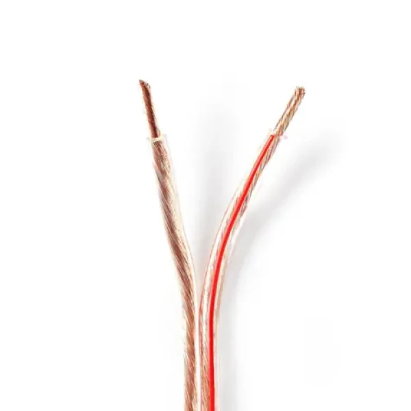 Nedis Repro kabel 2x 4.00 mm2 transparentní / Měď / 15.0 m / Kulatý / PVC (CABR4000TR150)