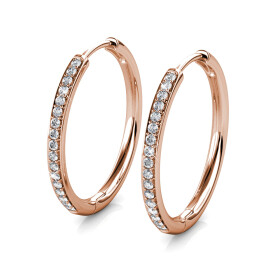 Elenys pozlacené náušnice s krystaly Swarovski® 18K růžové zlato